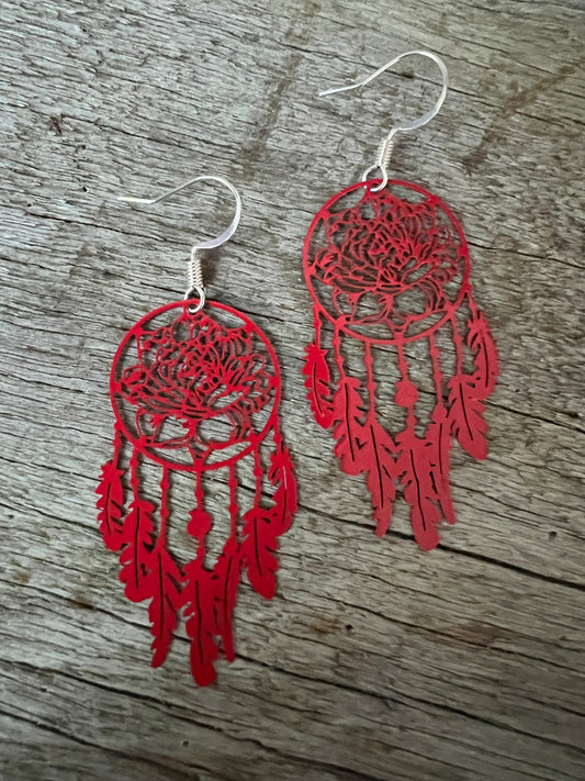 Red Lotus Dream Catcher Filigree