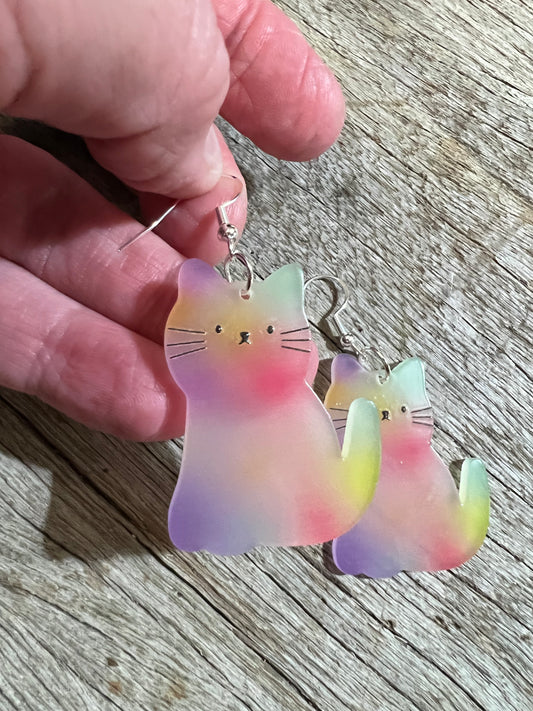 Watercolour Cat Earrings