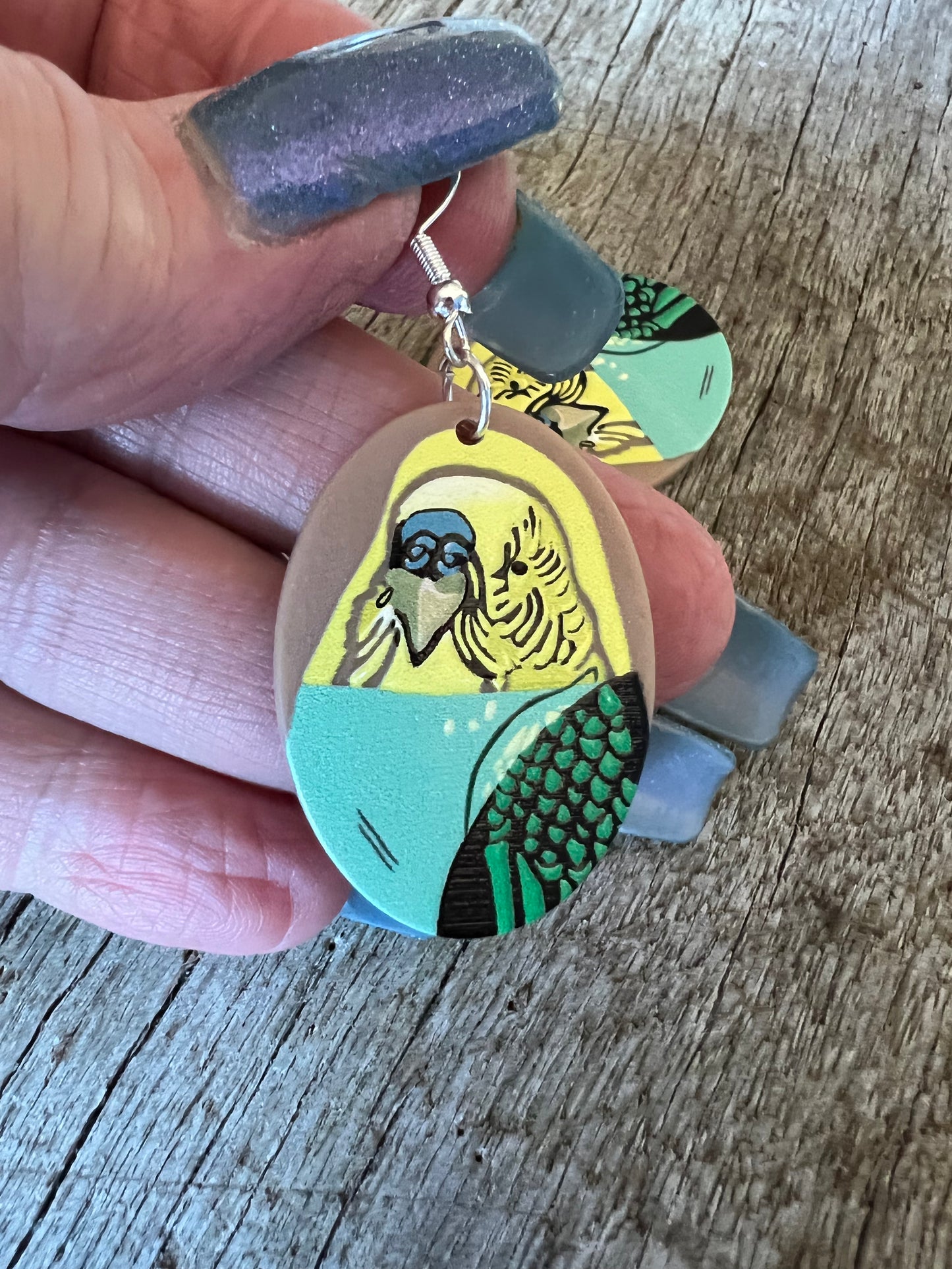 Pretty Budgie Earrings