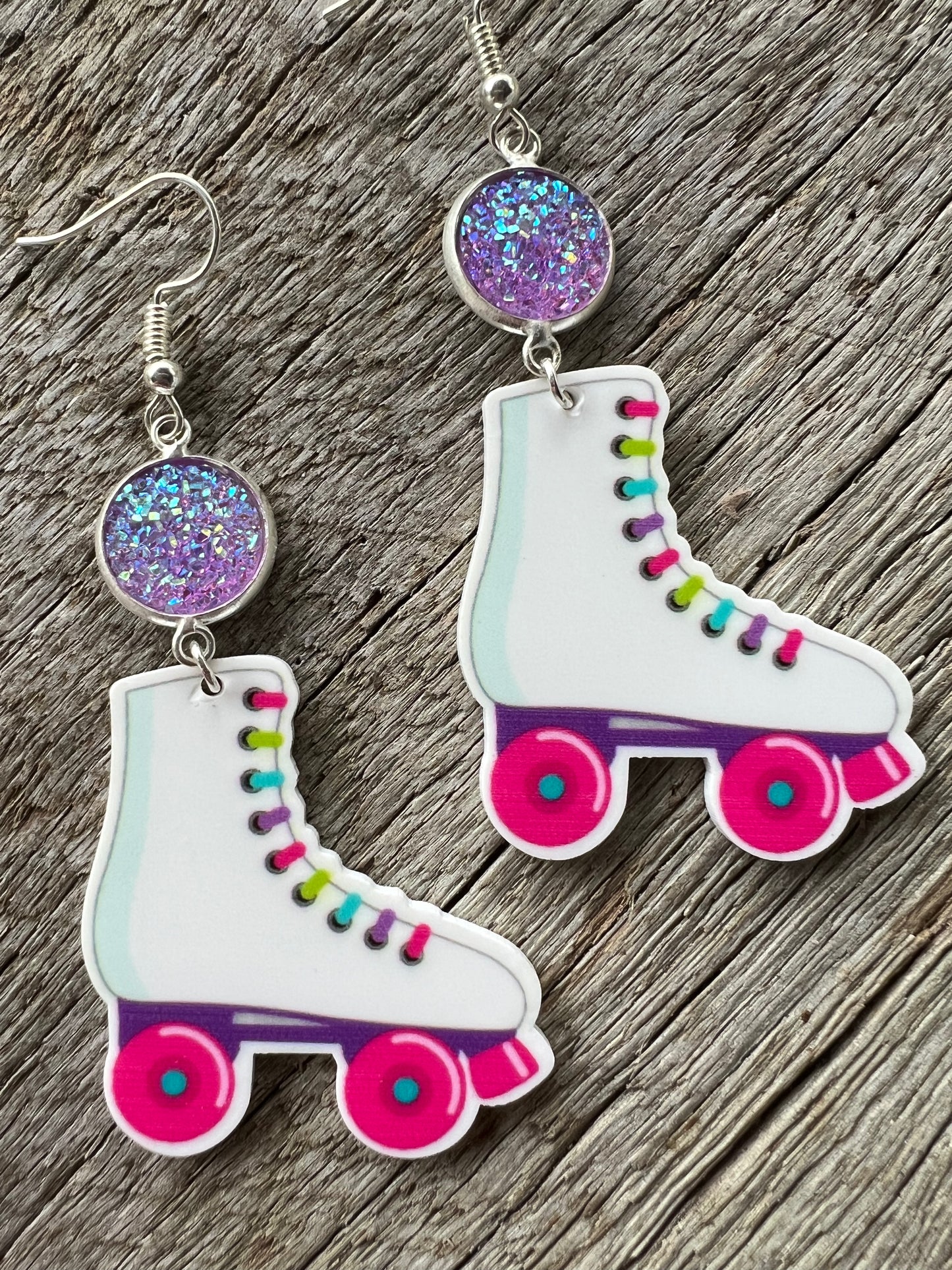 Disco Inferno Skate Earrings