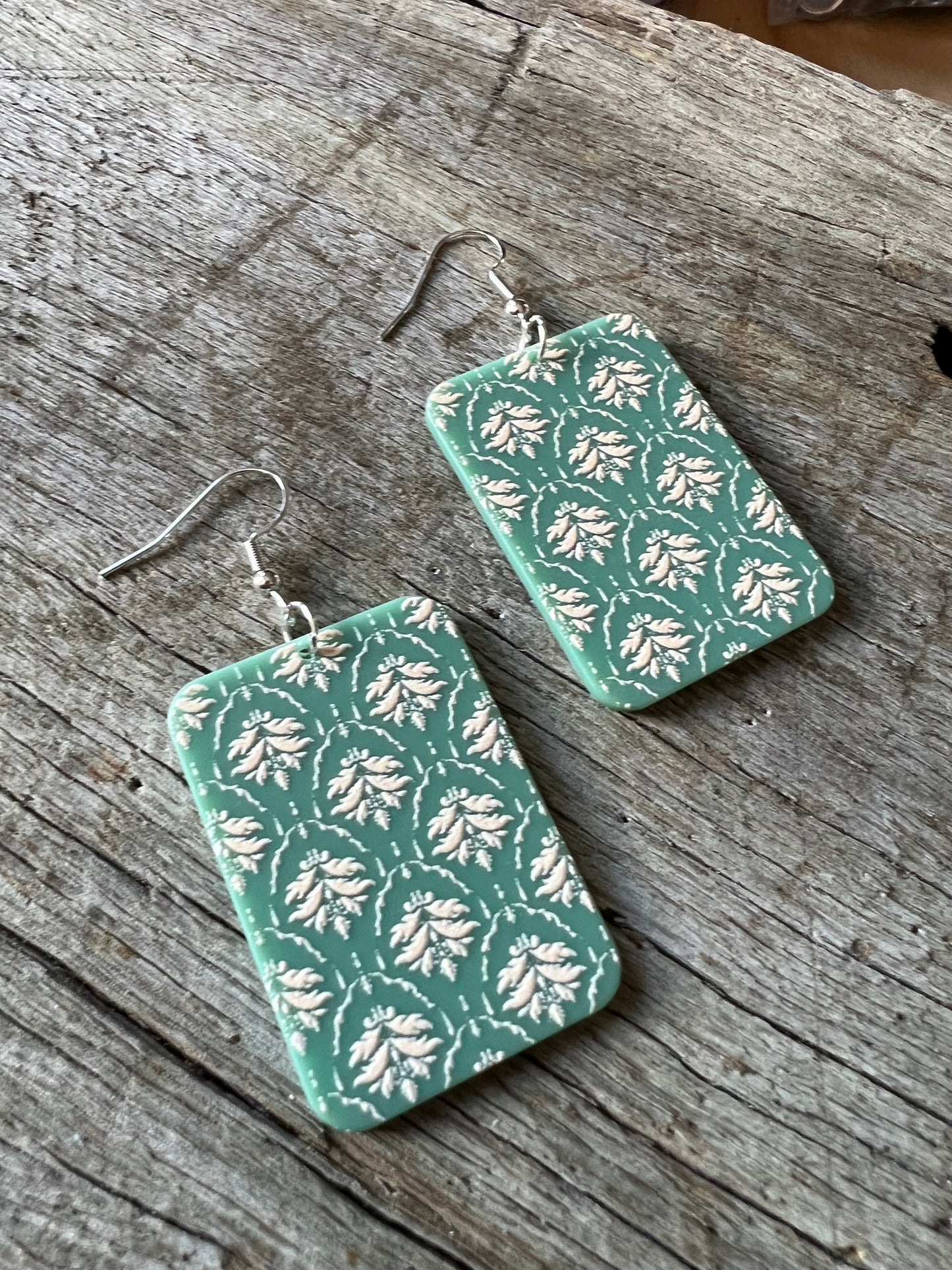 Lace and Linen Earrings