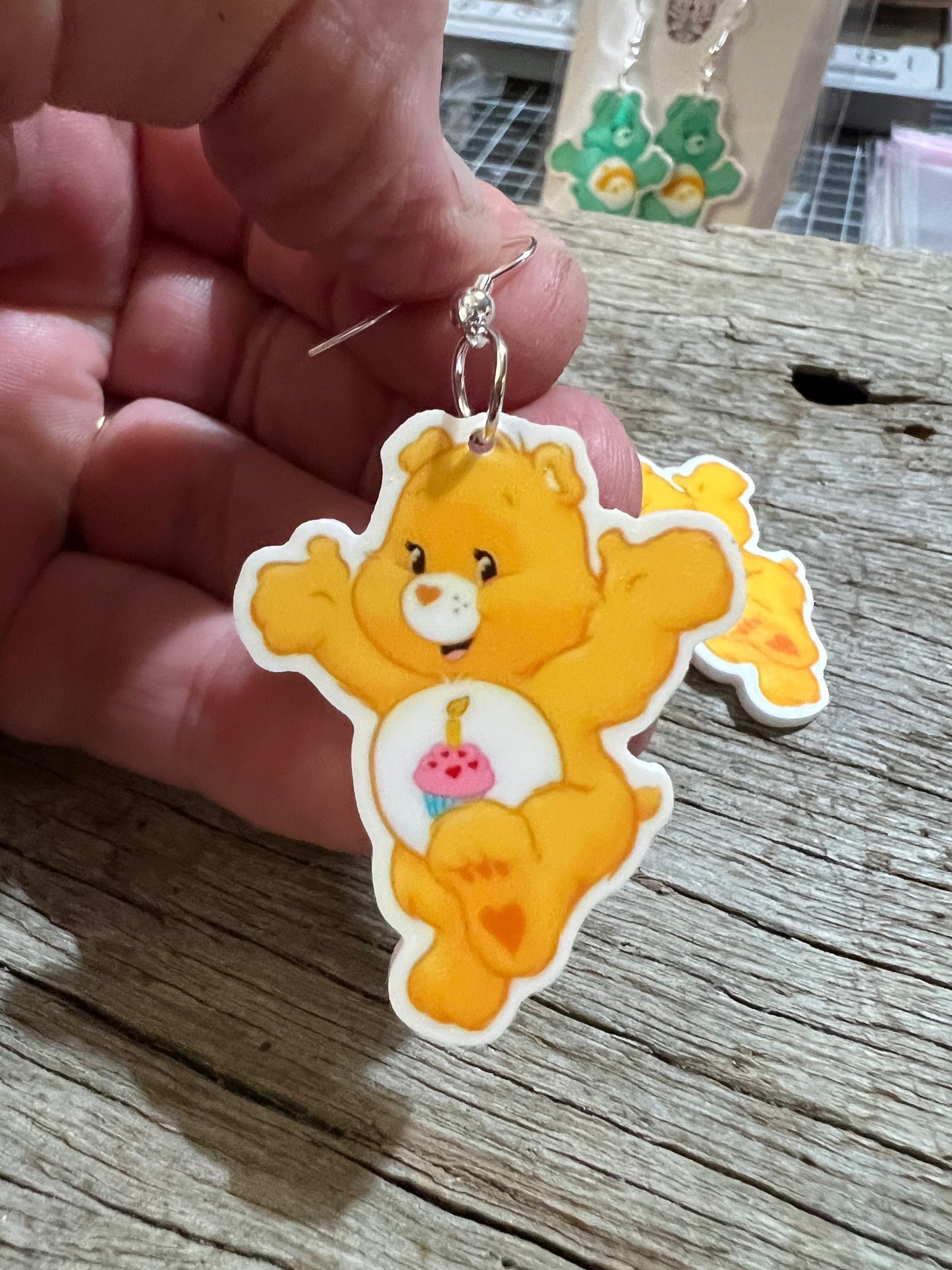 Cupcake Bear Plannar Earrings