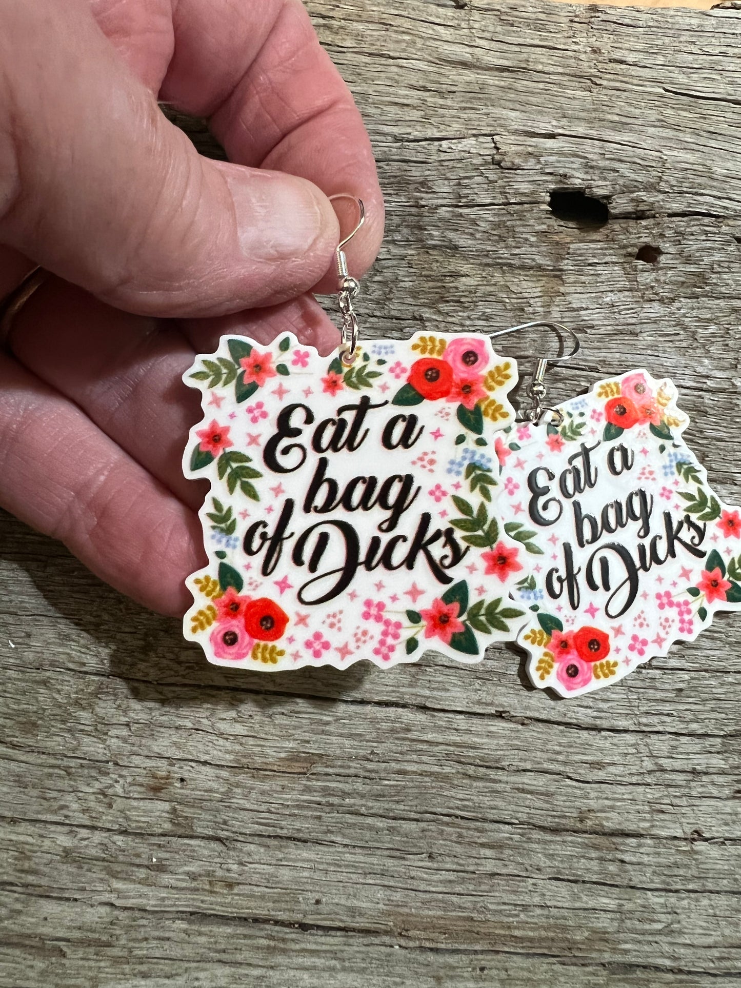 Eat A Bag Resin Earrings