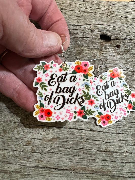 Eat A Bag Resin Earrings