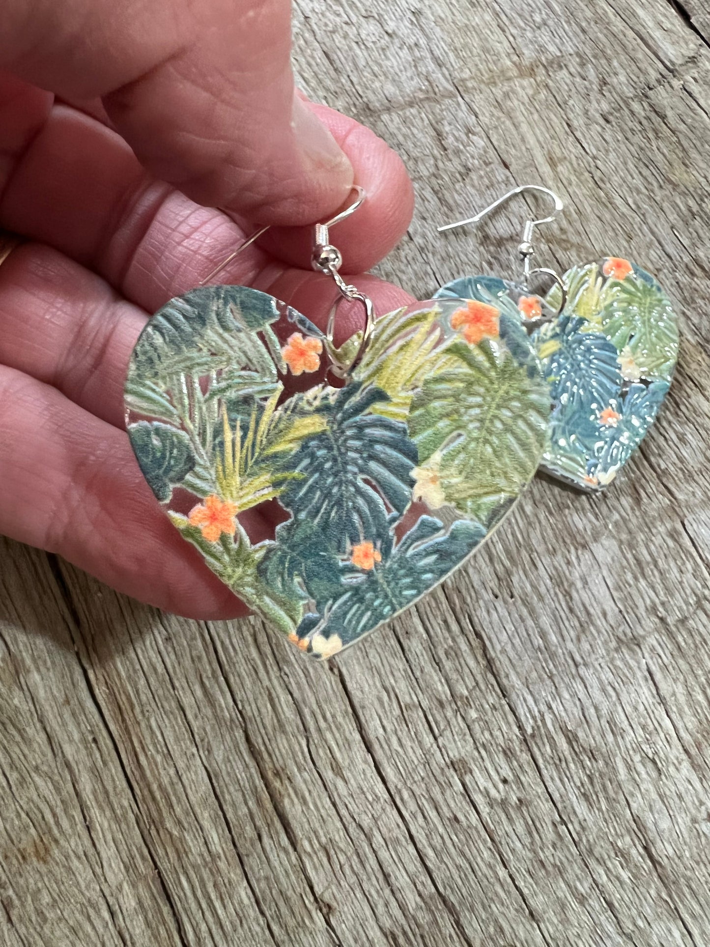 Fern and Hearts Earrings