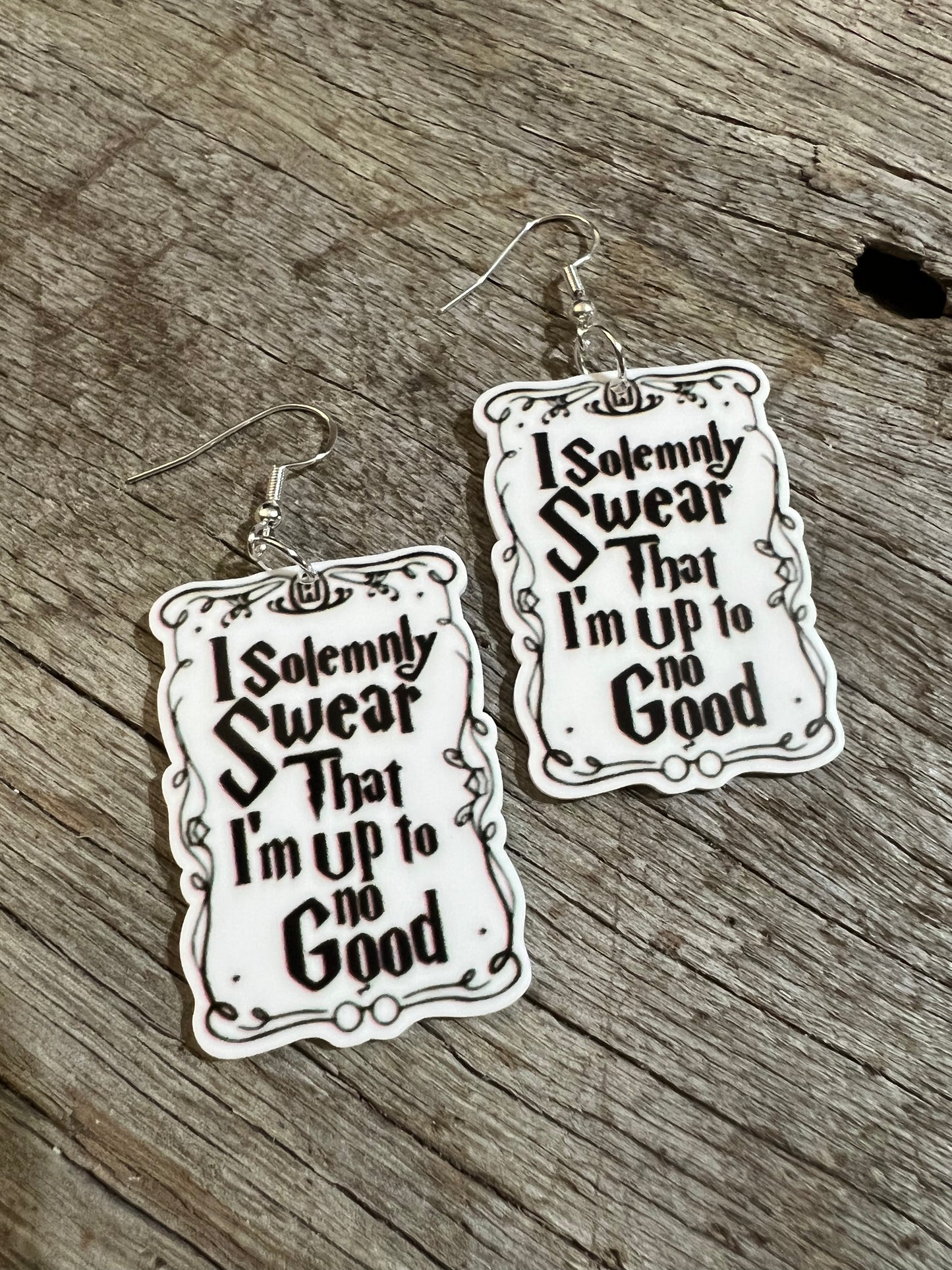 Solemnly Swear Resin Earrings
