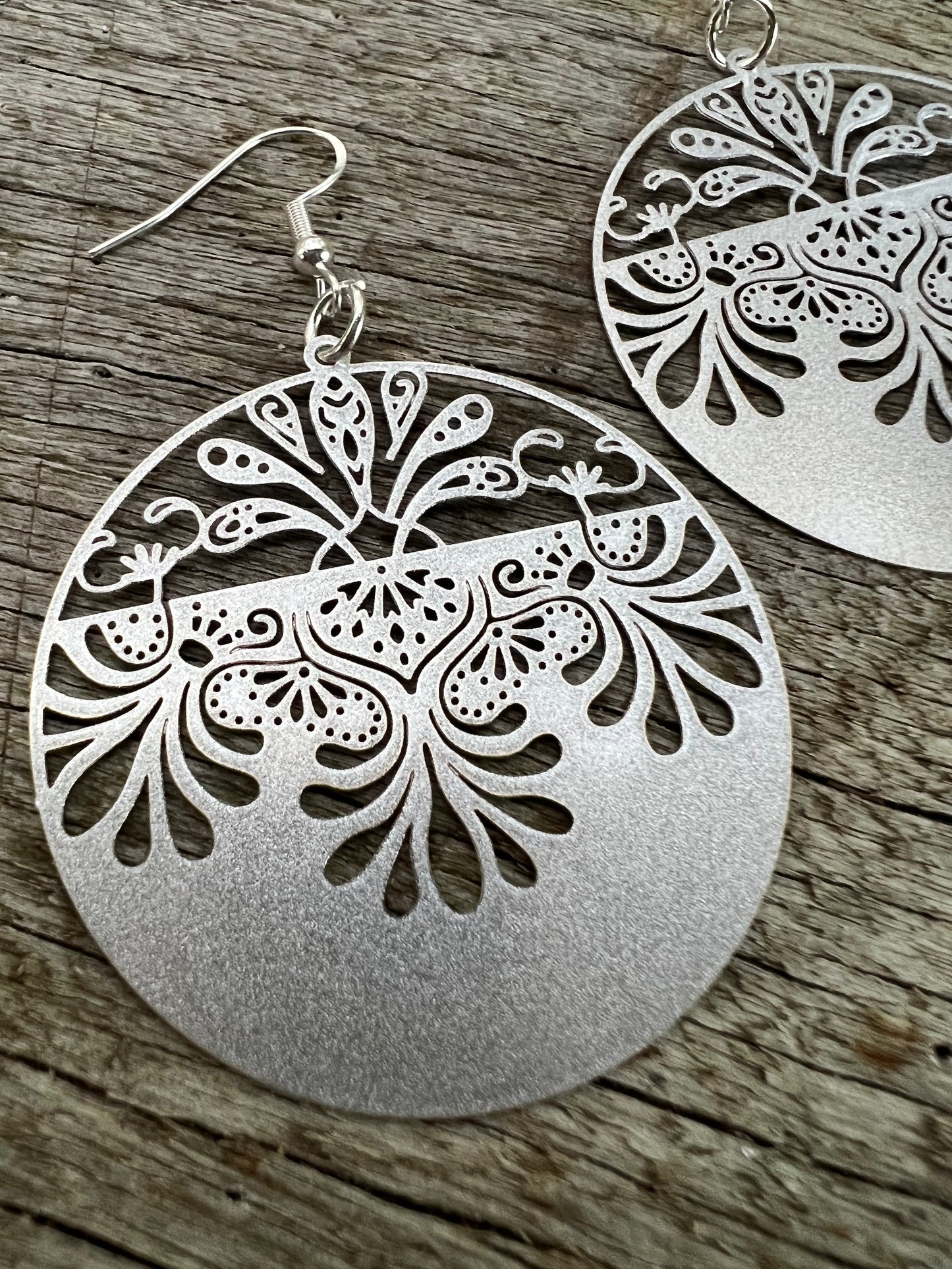 Silver Shimmer Lotus Swirl Filigree