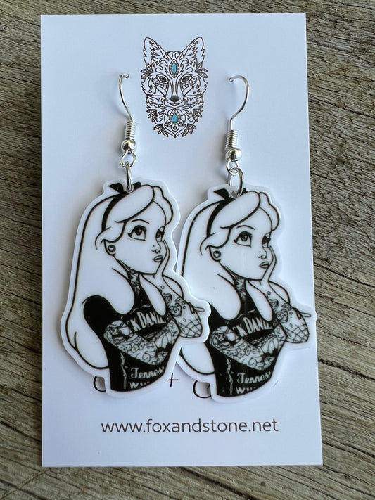 Tattooed Alice Earrings
