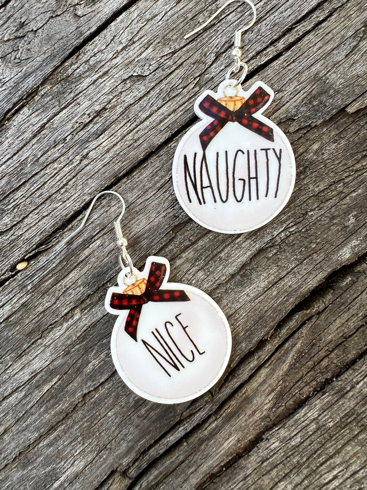 Naughty + Nice Christmas Earrings