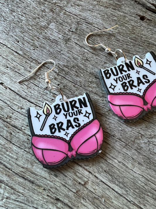 Burn Your Bra Earrings