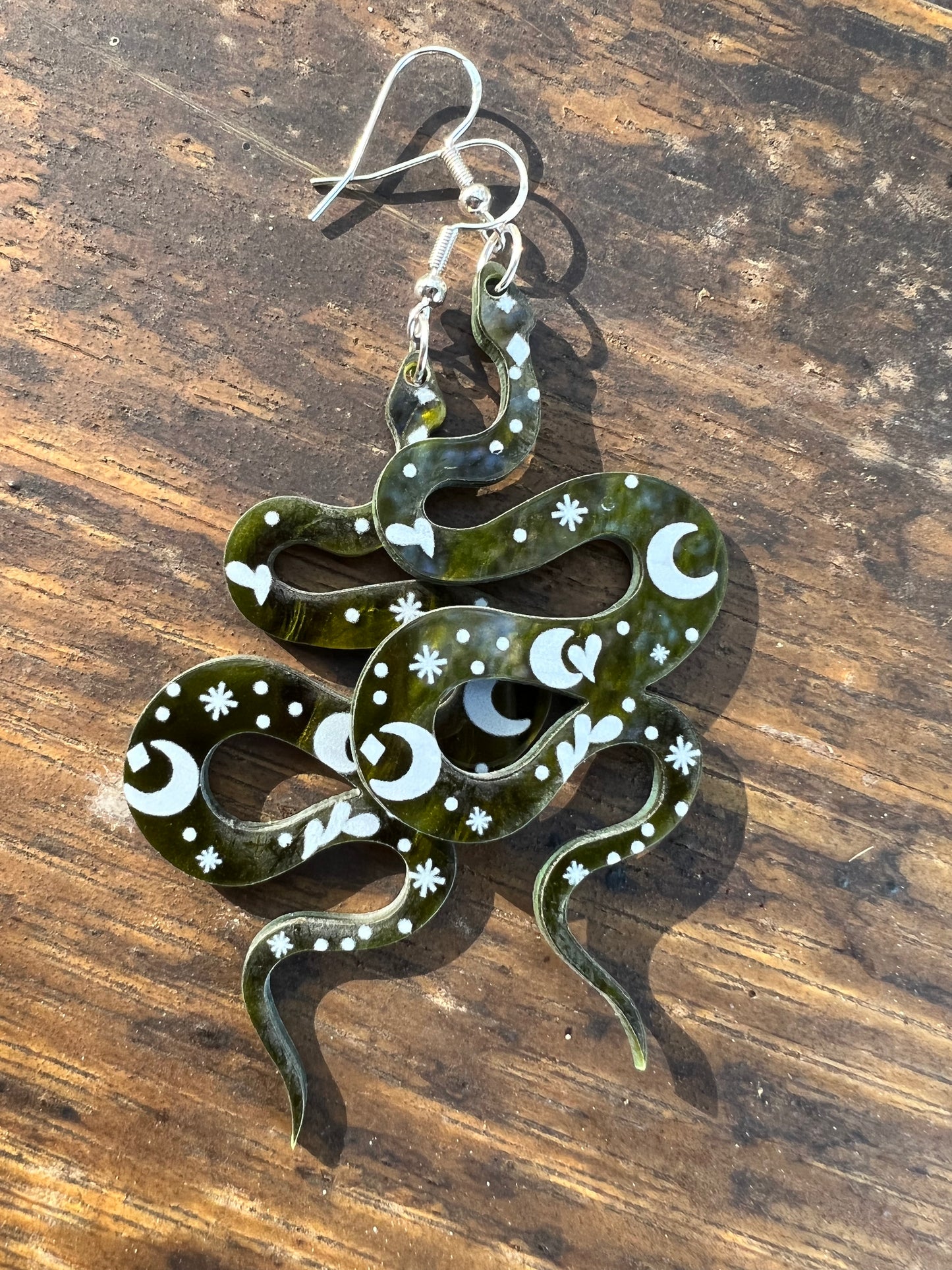 Moon Vibe Snake Earrings