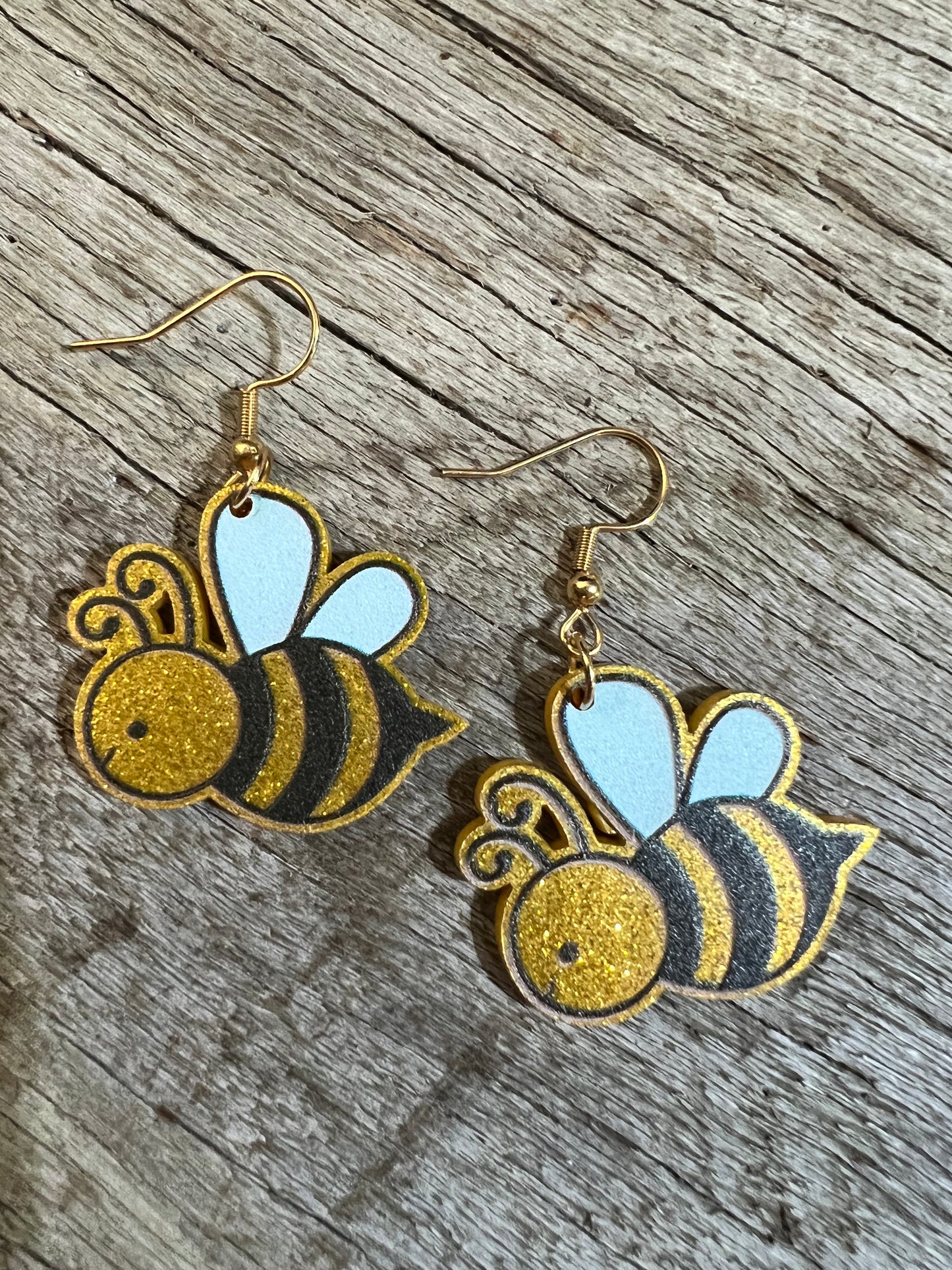 Glitter Busy Bees 2 Earrings