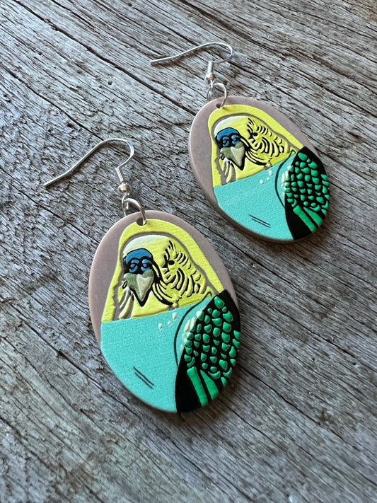 Pretty Budgie Earrings