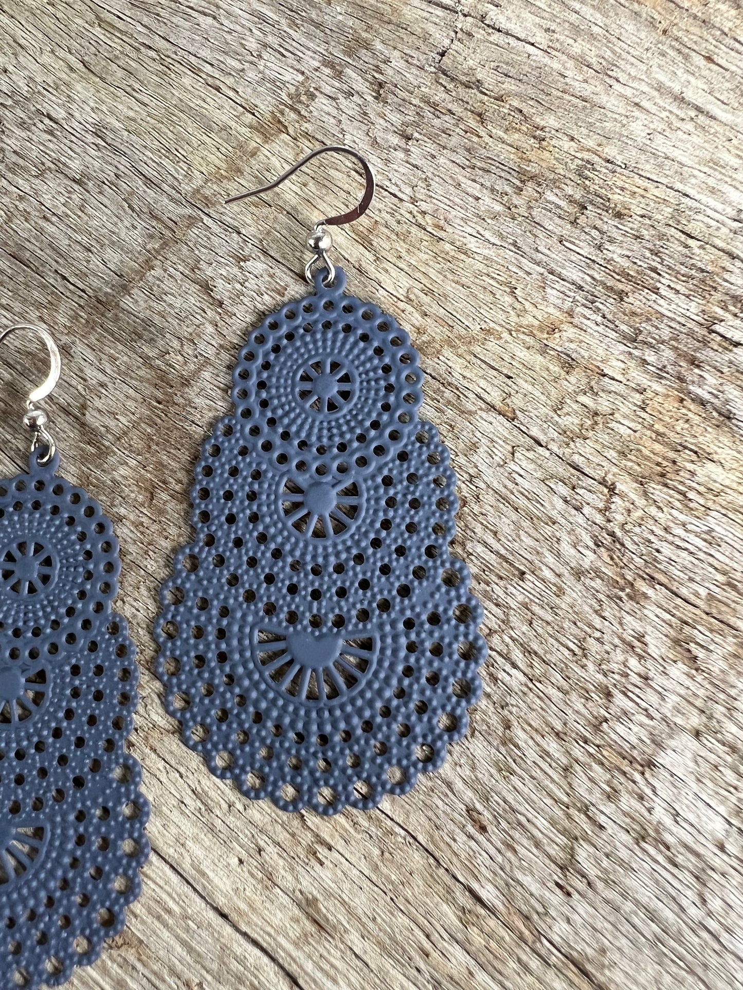 Stunning Blue Dusk Metal Dangles