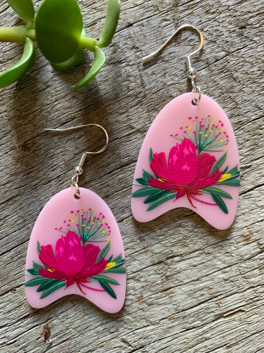 Pink Lotus Earrings