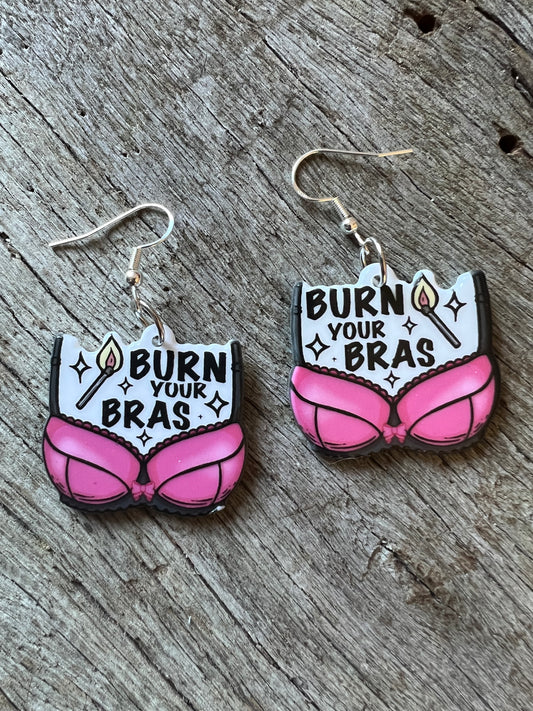 Burn Your Bra Earrings