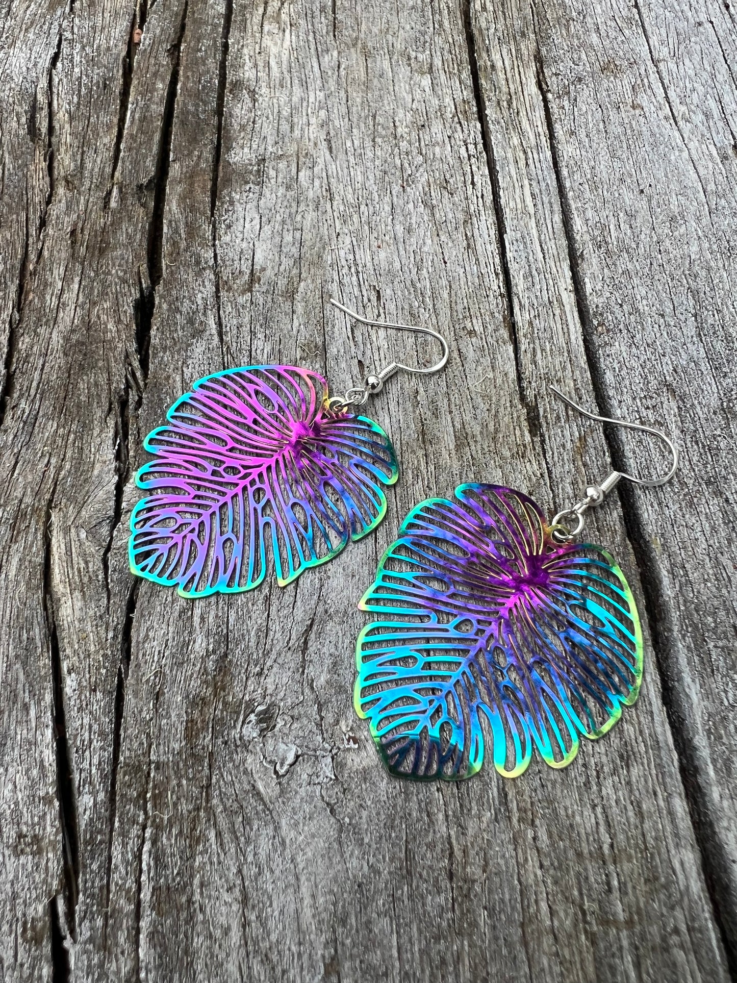 Iridescent Monstera Filigree
