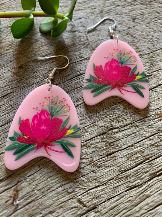 Pink Lotus Earrings