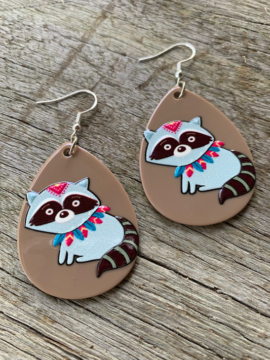 Boho Racoon Earrings