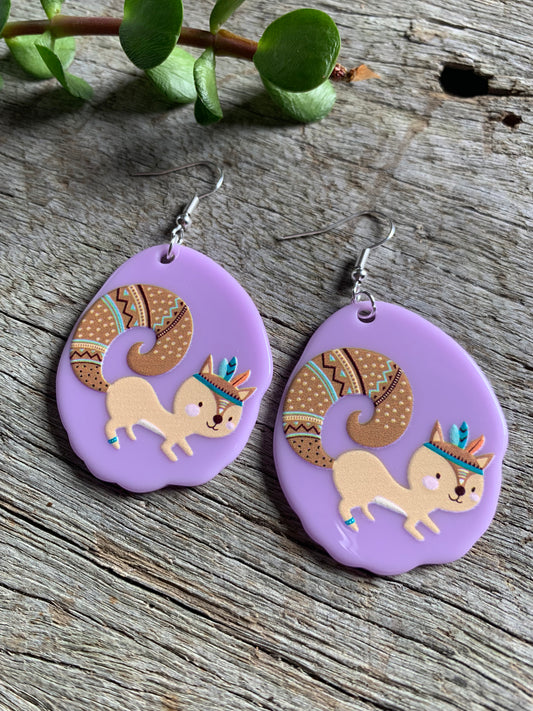 Boho Squirrel Earrings
