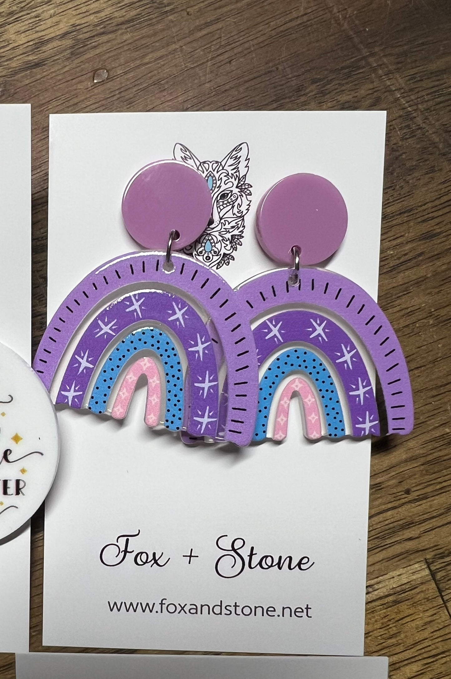 Purple Arch Stud Earrings