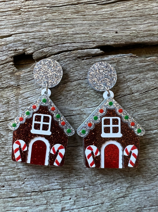 Gingerbread House Earrings