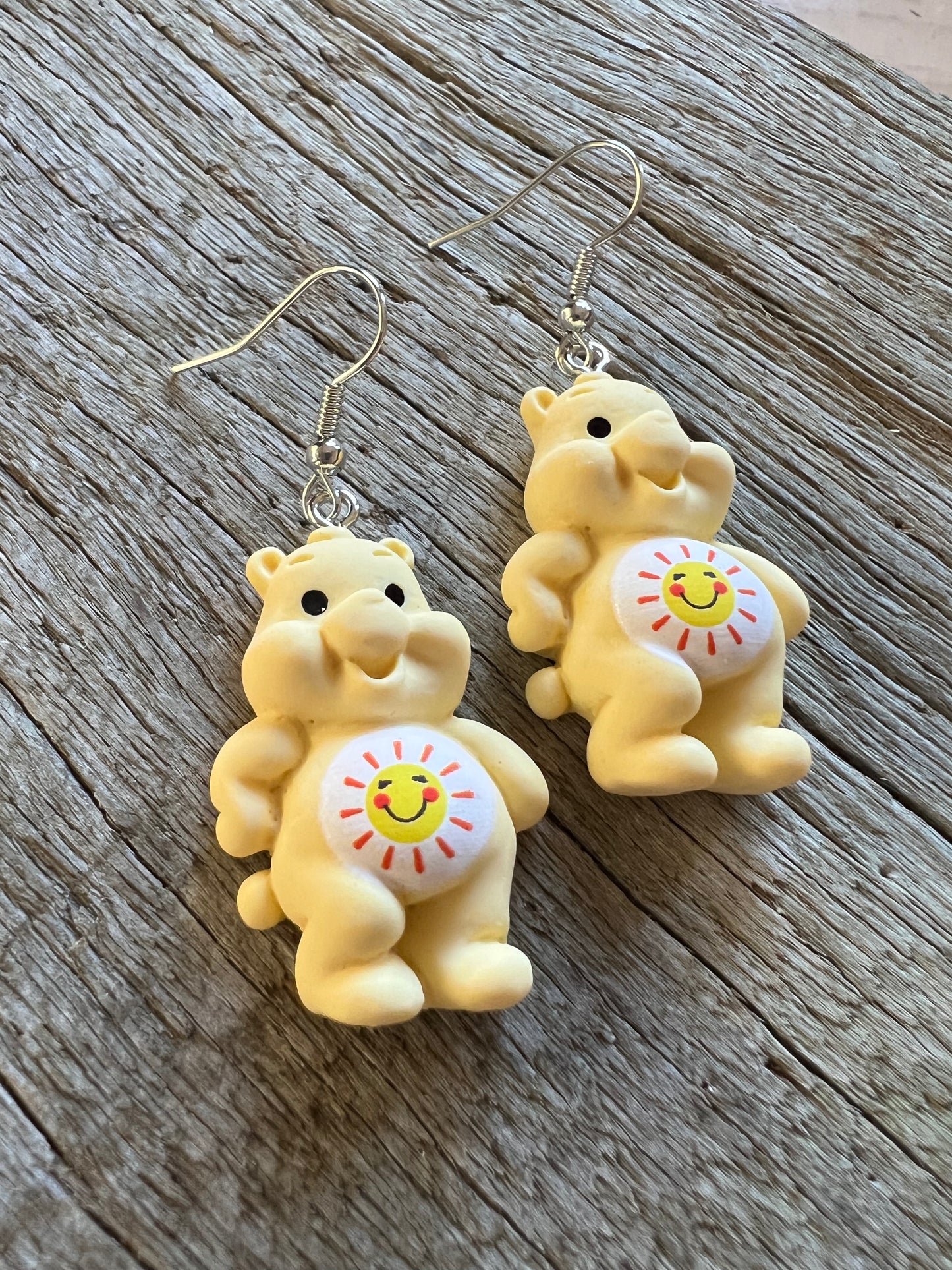 Pastel Yellow Bear Earrings