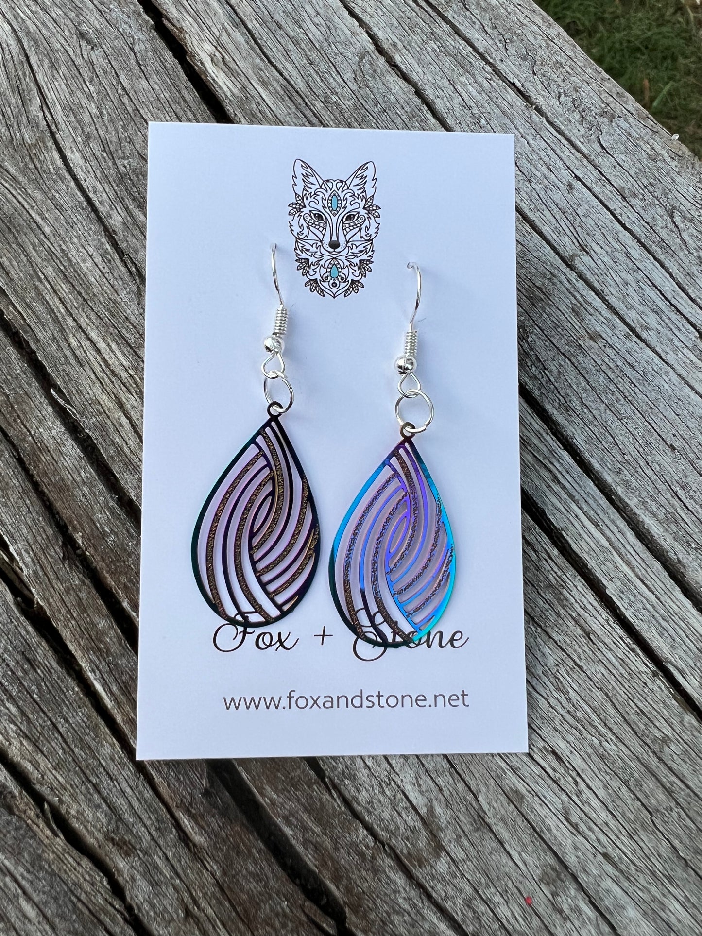 Amelia Iridescent Filigree Earrings