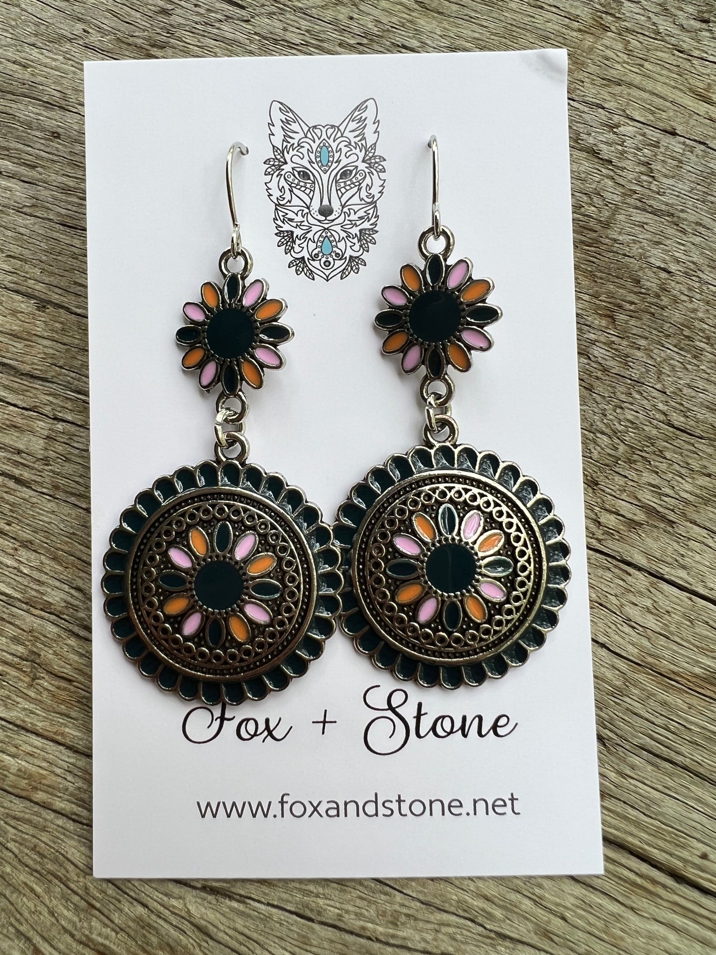 Beautiful Boho Round Metal Dangles