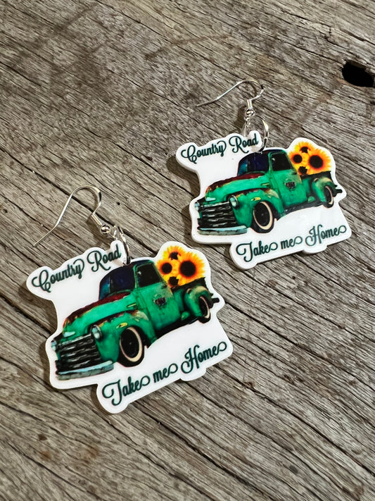 Country Road Resin Earrings