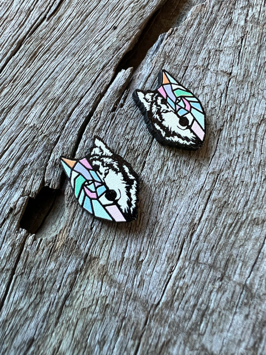 Mini Wolf Stud Earrings