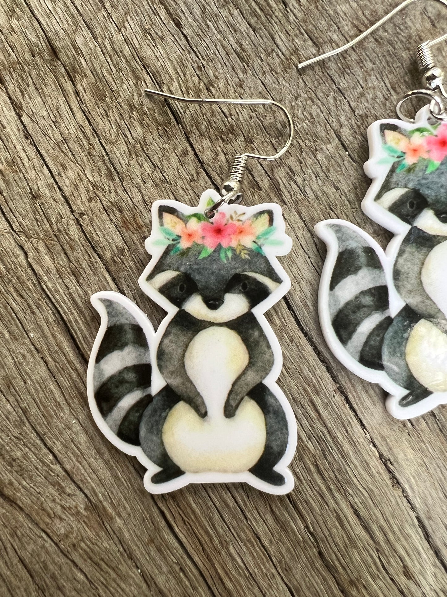 Boho Baby Racoon Earrings