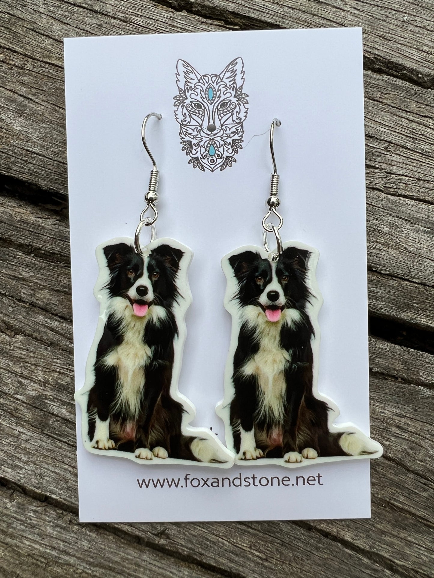 Beautiful Border Collie Dog Earrings