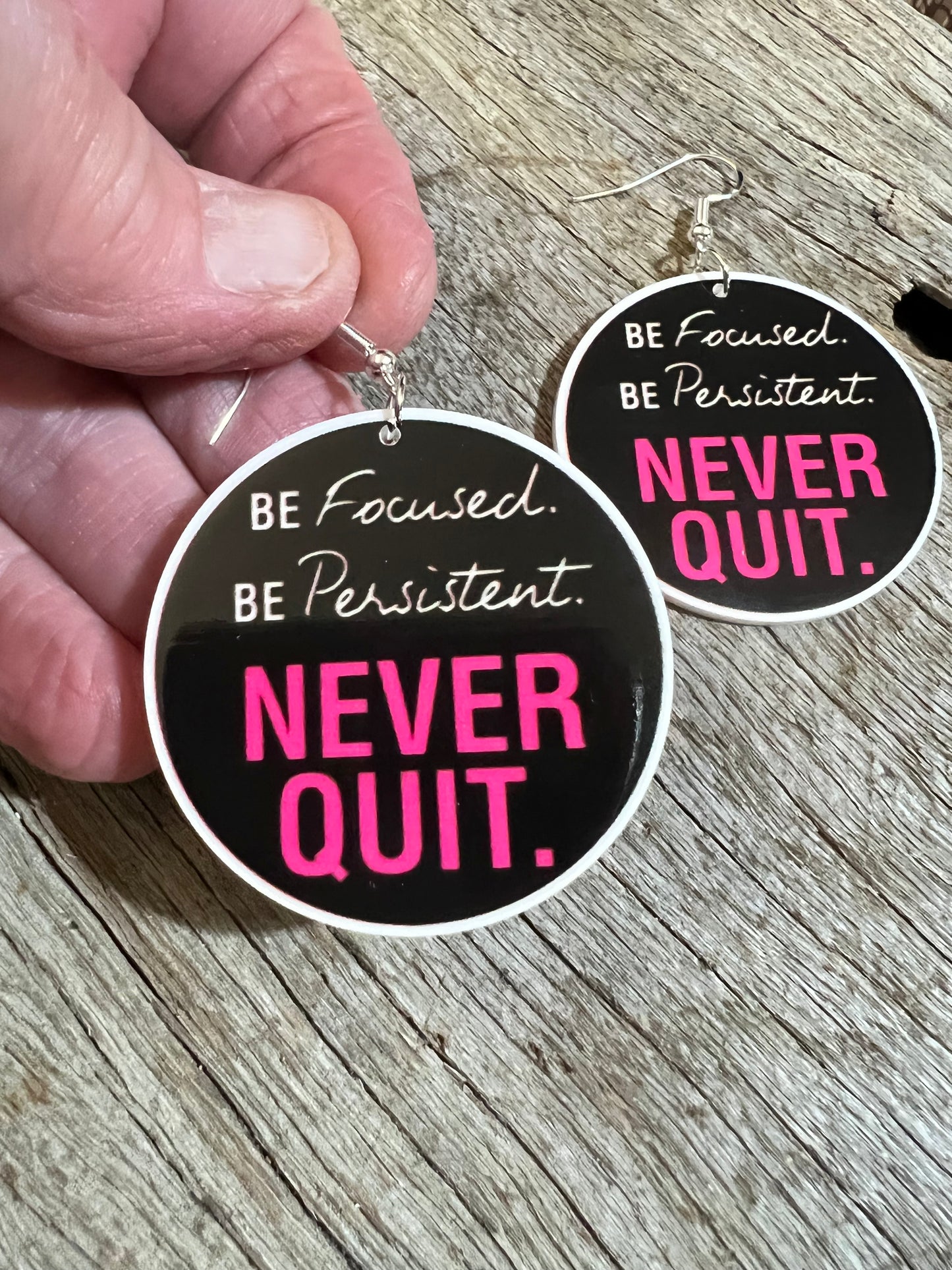 Never Quit Resin Earrings
