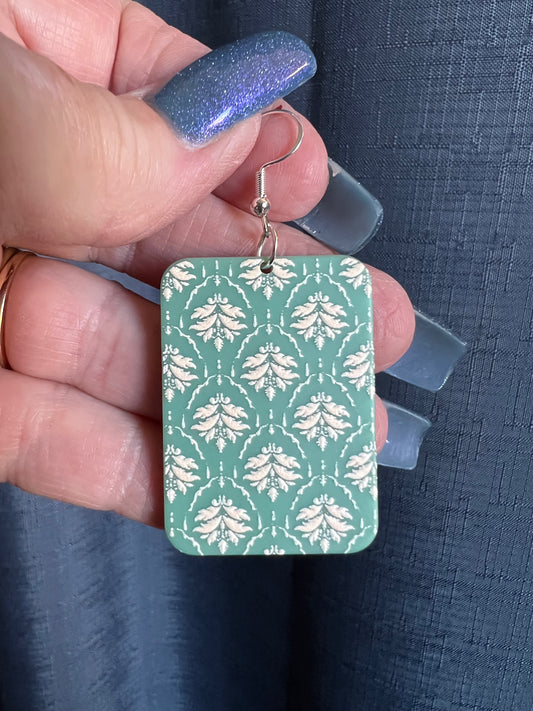 Lace and Linen Earrings