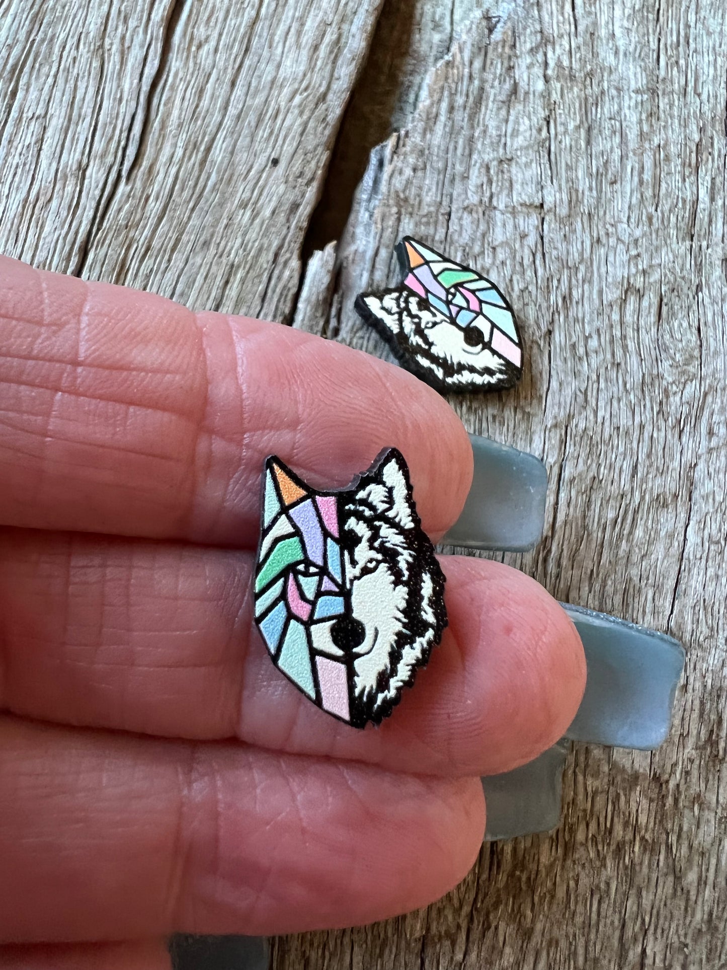 Mini Wolf Stud Earrings