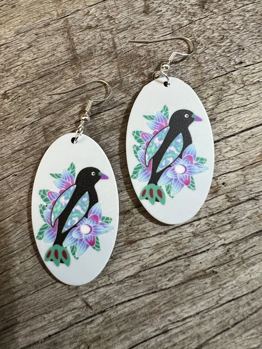 Pretty Black Bird Earrings