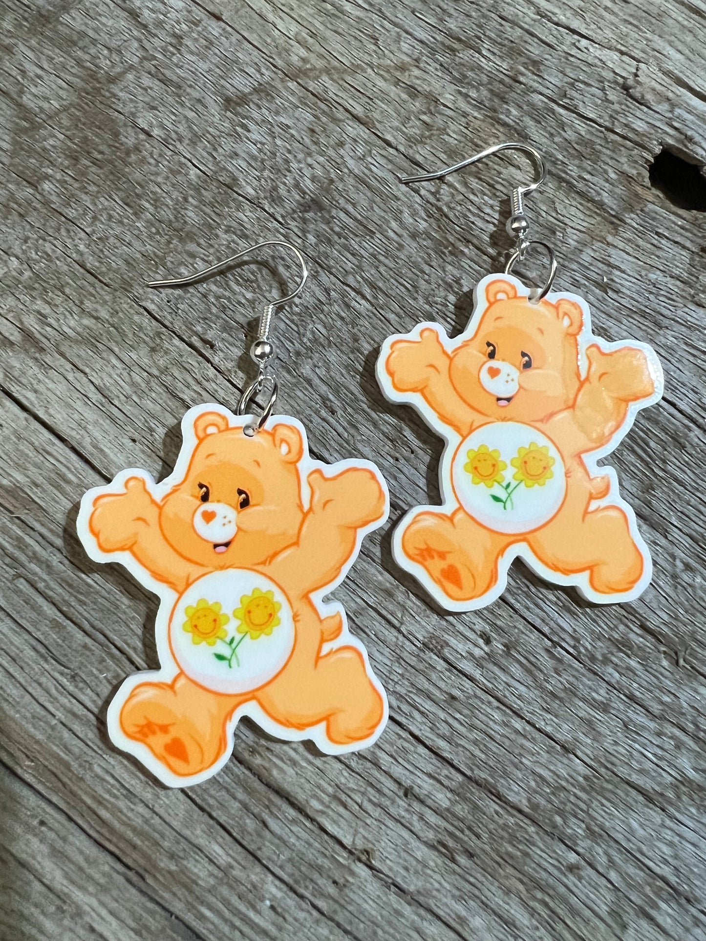 Sunflower Bear Plannar Earrings
