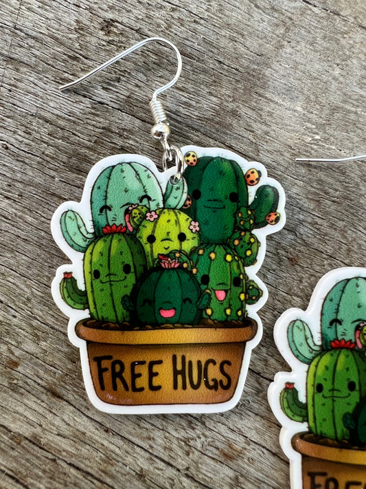 Free Hugs Plant Earrings