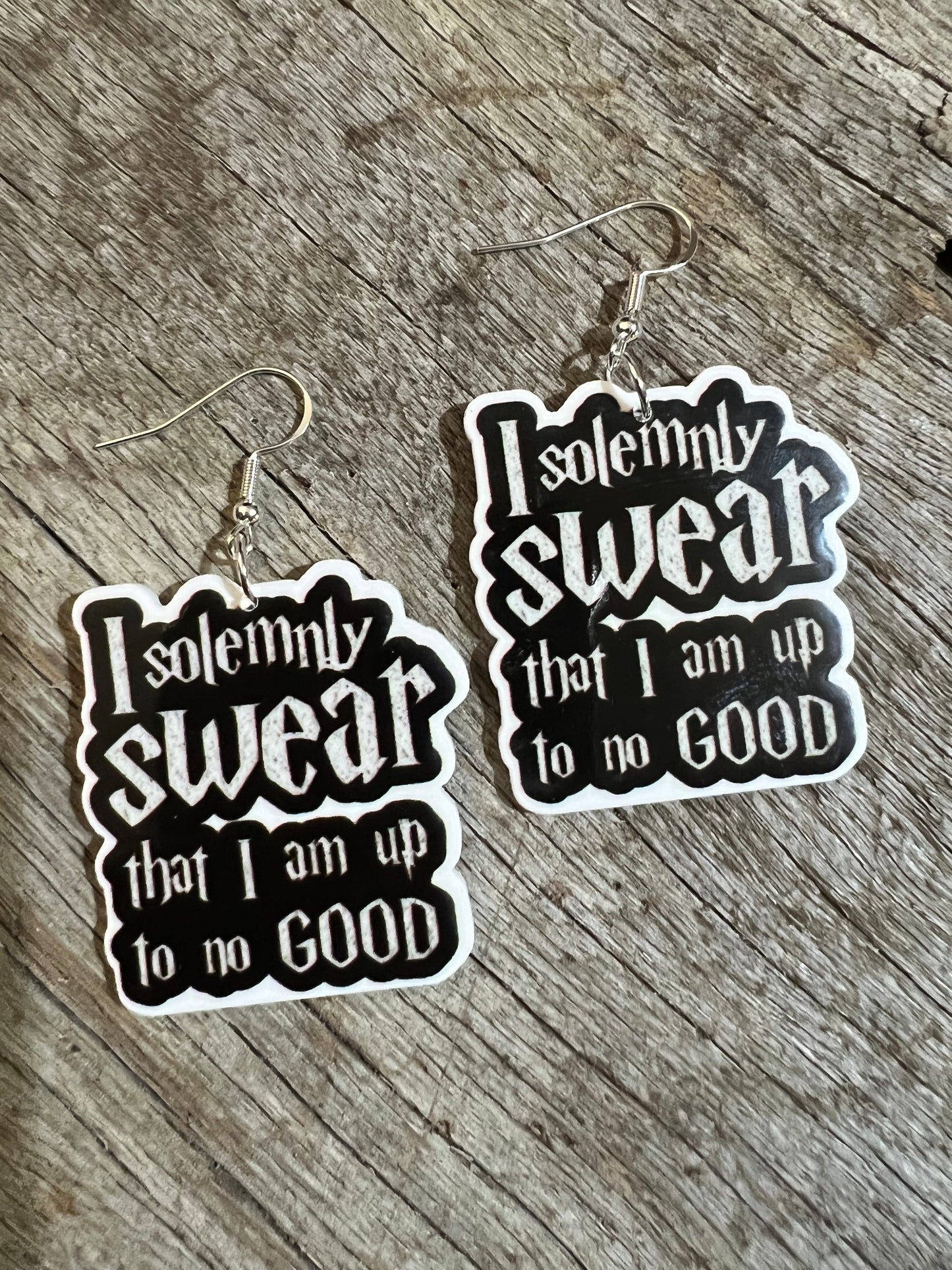 Solemnly Swear Black Earrings