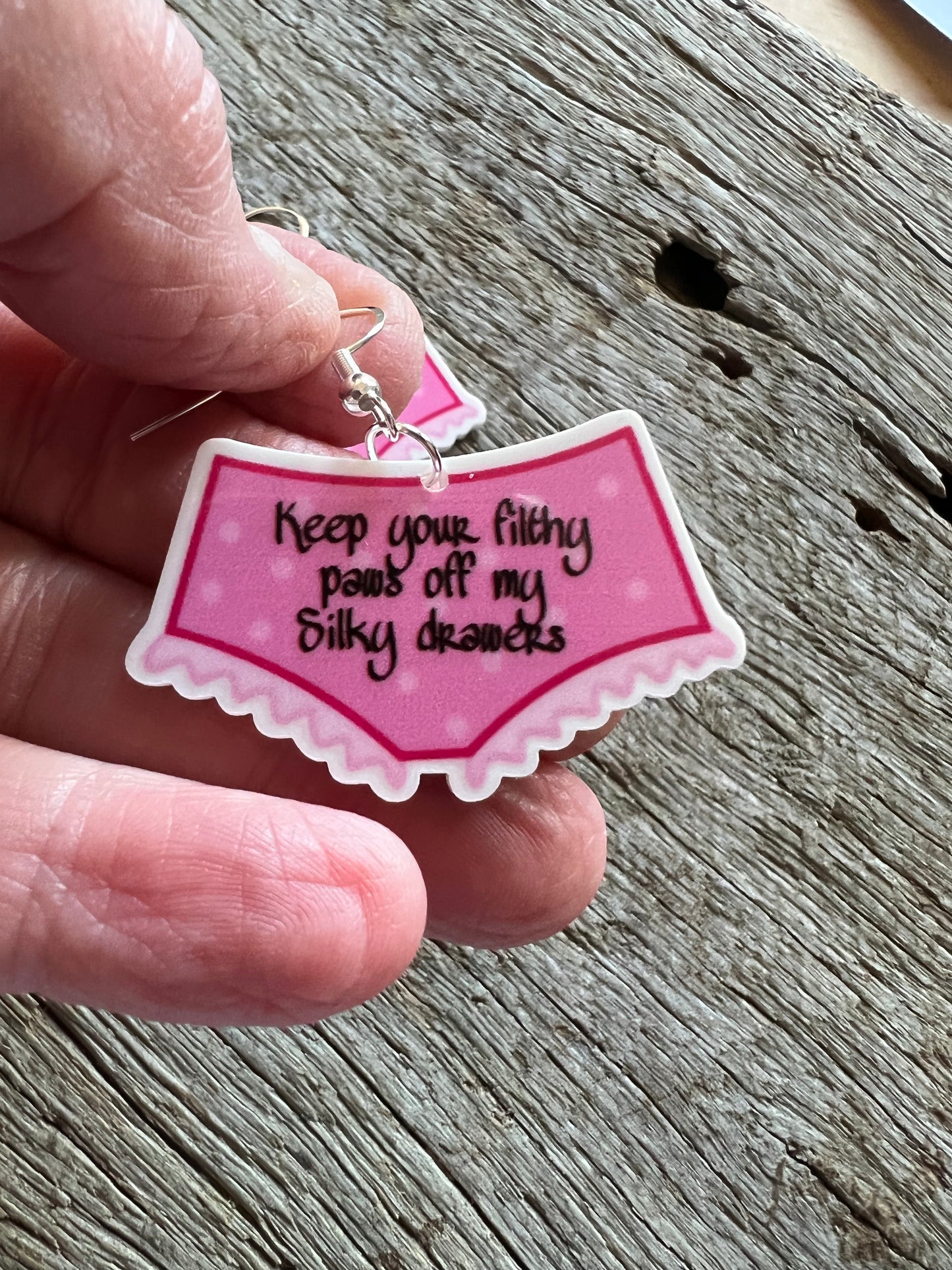 Paws Off Resin Earrings