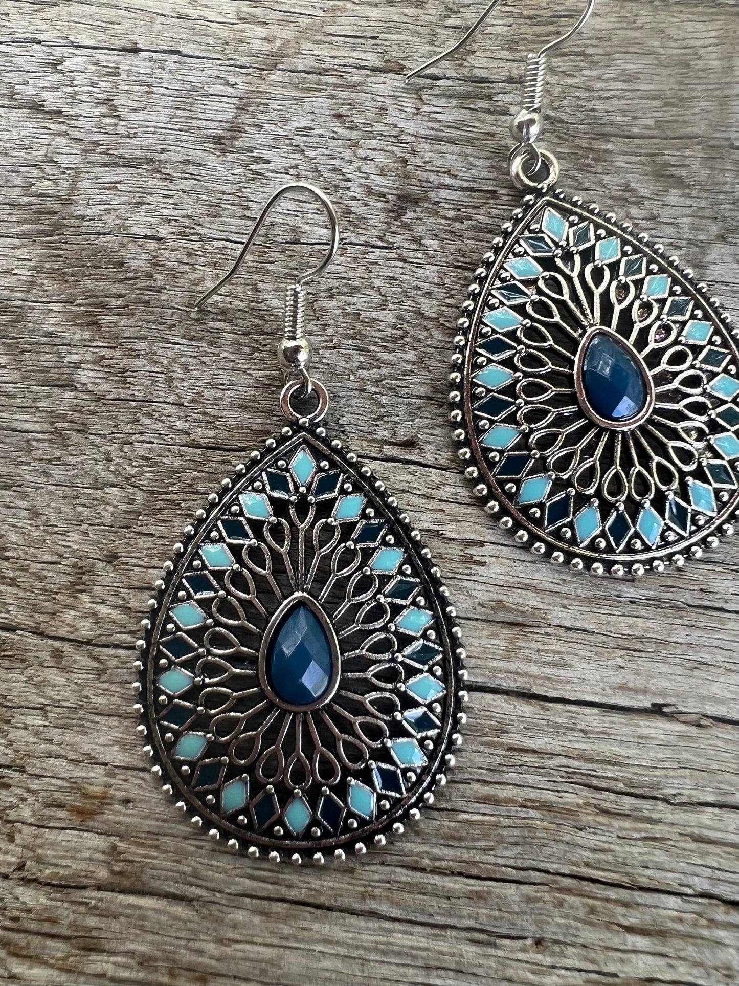 Beautiful Boho Teardrop Metal Dangles