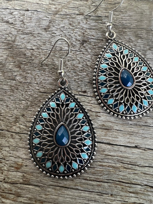 Beautiful Boho Teardrop Metal Dangles