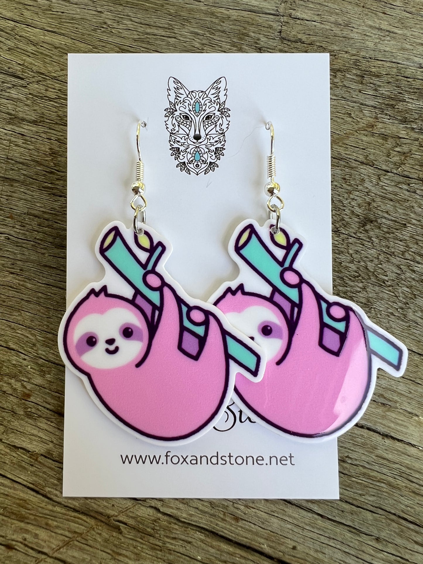 Pink Sloth Earrings