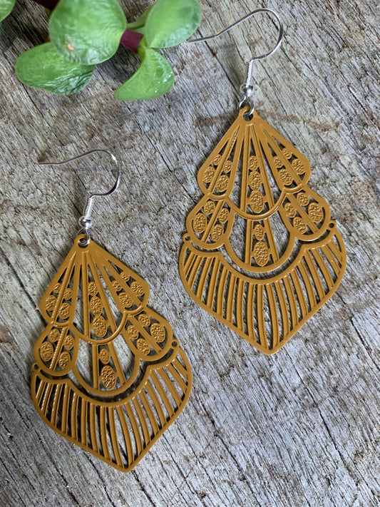 Maggie May Olive Brown Filigree