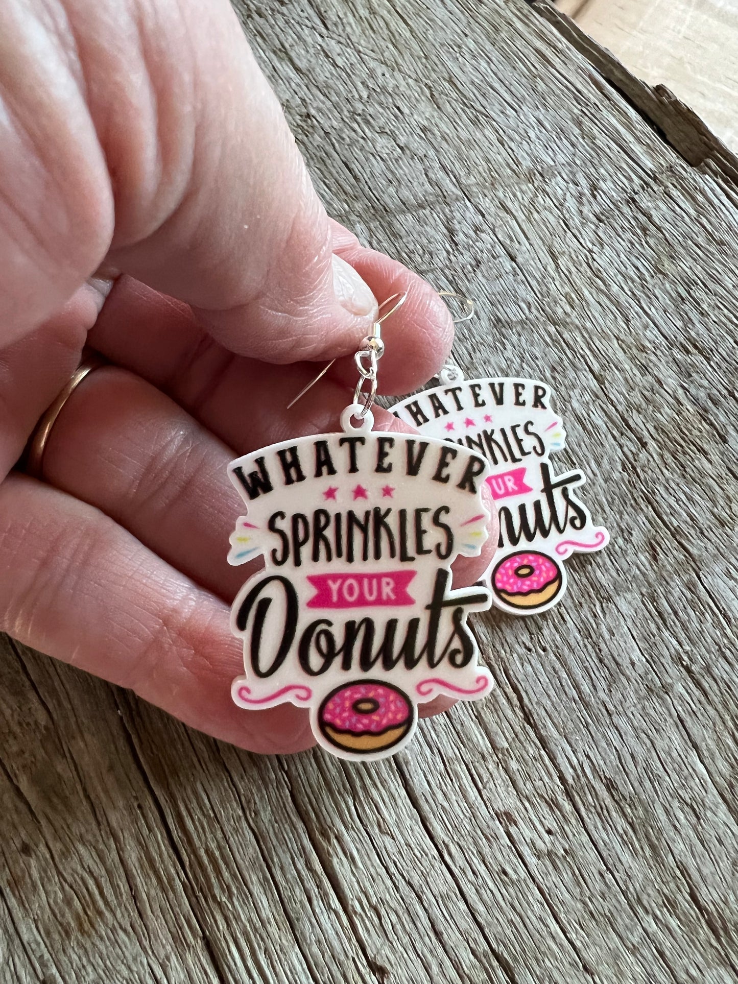 Sprinkled Donuts Resin Earrings