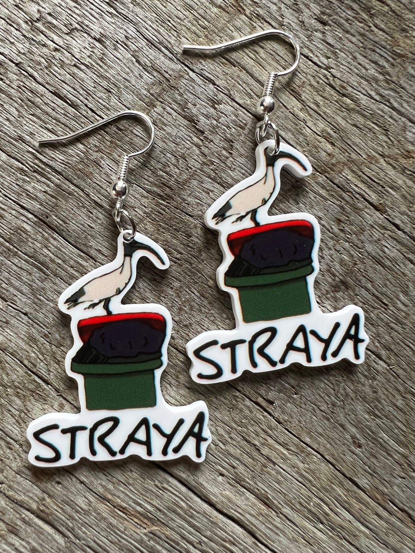 Ibis Bin Chicken Aussie Earrings