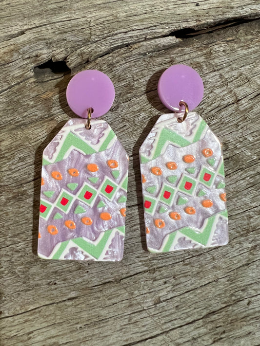 Pretty Chevron Stud Earrings