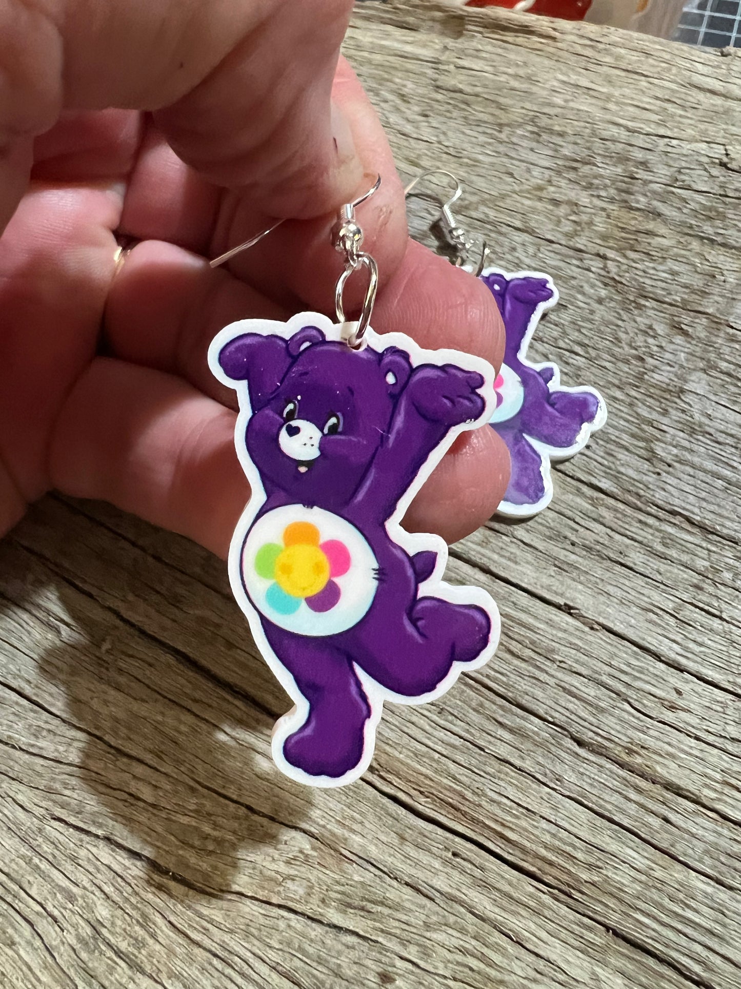 Purple Bear Plannar Earrings
