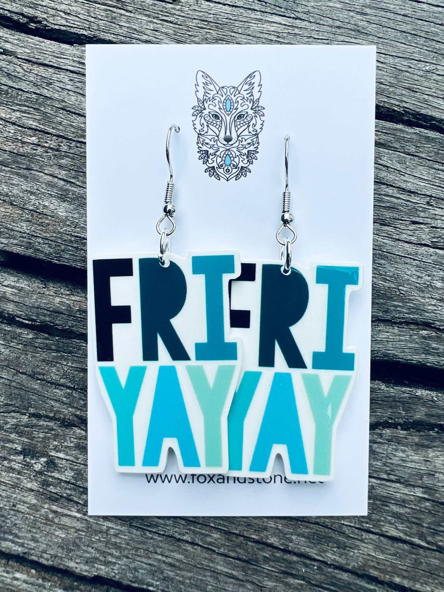 Fri-Yay Blue/Green Earrings